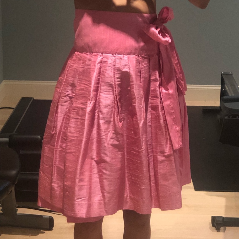 Molly B Pink Silk Wrap Skirt